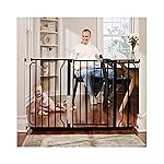 Regalo Easy Step 49-Inch Extra Wide Baby Gate, Includes 4 & 12 Inch Extension, 4 Pack of Pressure Mount and Wall Mount Kit, Black