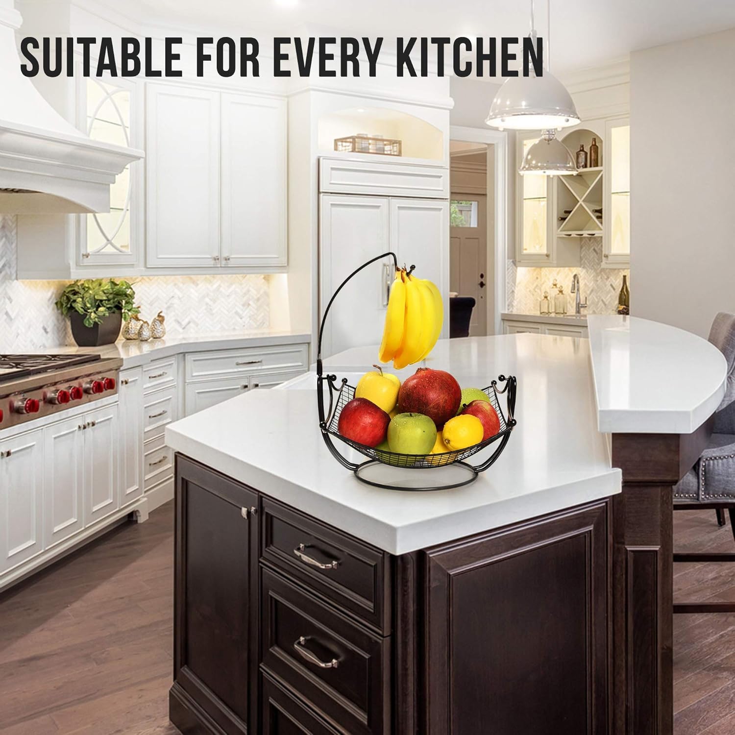 Rеvіеw Dіѕсоunt Dinette Decor Fruit Bowl with Banana Hanger - Fruit Basket with Detachable Banana Holder - Black Chrome or Bronze Color Options (Black) Bеѕt Dеаl Chеар 🛒 Dinette Decor Fruit Bowl with Banana Hanger - Fruit Basket with Detachable Banana Holder - Black Chrome or Bronze Color Options (Black)