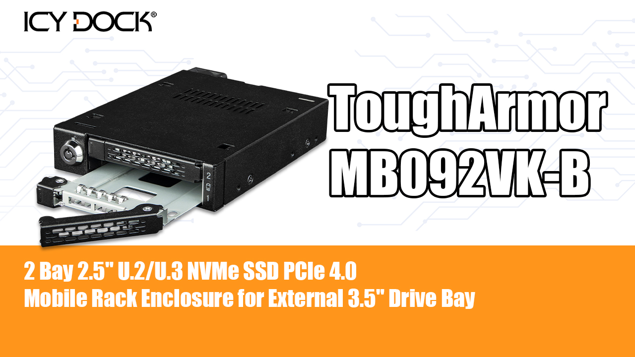 Amazon.com: ICY DOCK Rugged 2 Bay 2.5” U.2/U.3 NVMe SSD(7mm) PCIe