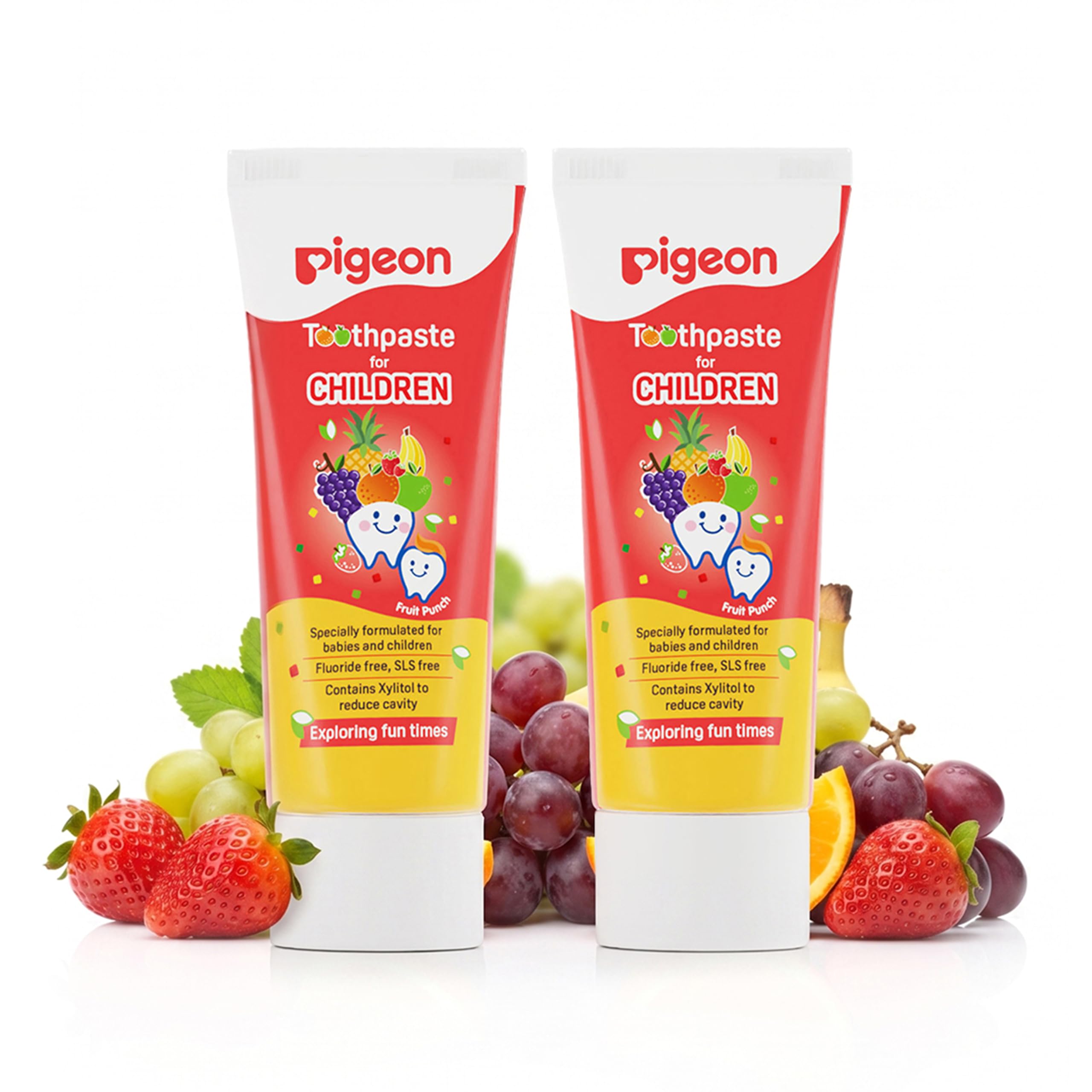 Pigeon Children Toothpaste, Fruit Punch,Oral care (45g, Pack of 2)-image-34