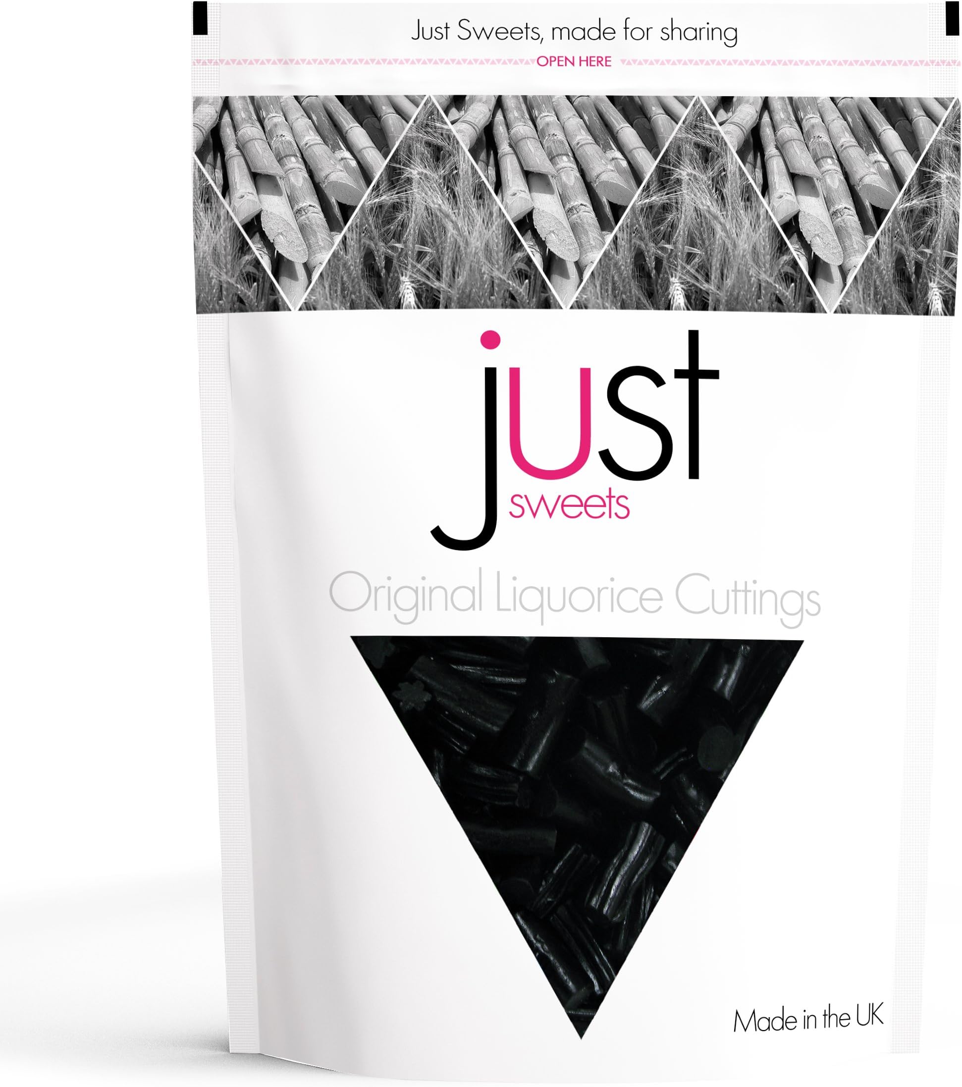 JUST SWEETS POUCH - Liquorice Cuttings by Just Sweets (Share Pouch with One and Half Old Fashioned Pounds of Sweets)
