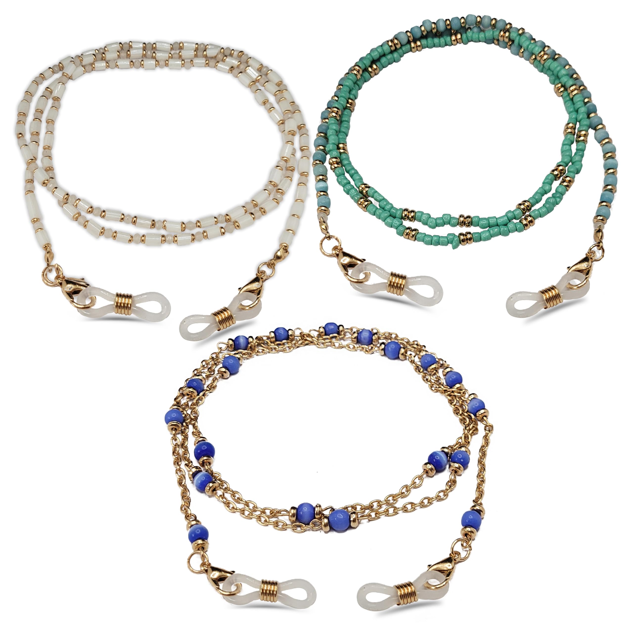 Specs Chains and Lanyards for Women - Combo Set of 3, 32 INCH, Fashionable Eyeglass Chains, Mask Lanyards, Sunglass Holders