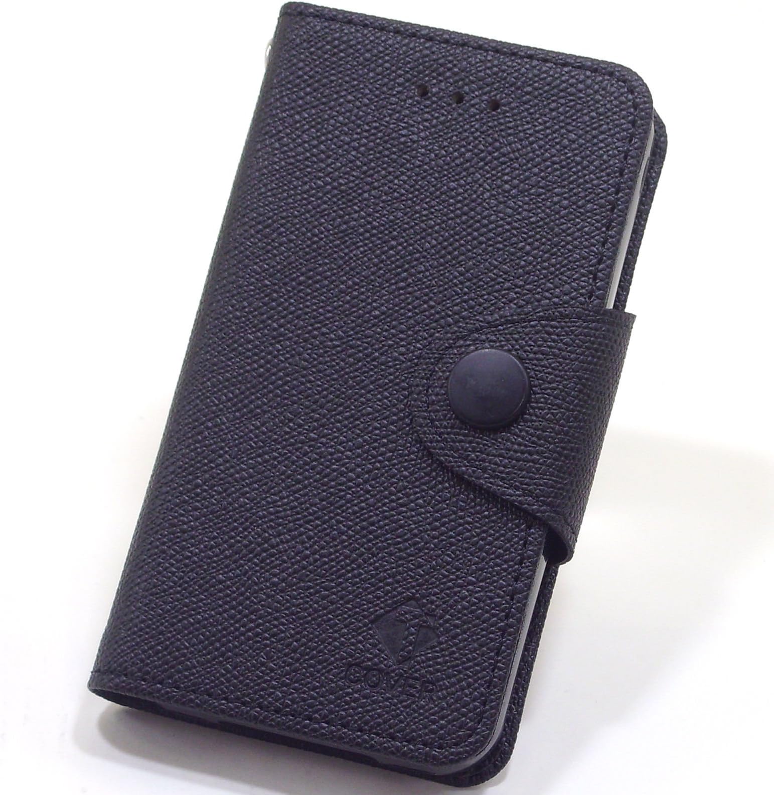 Herb PU Leather Magnetic Lock Diary Wallet Case for Apple iphone4/4S (Black)