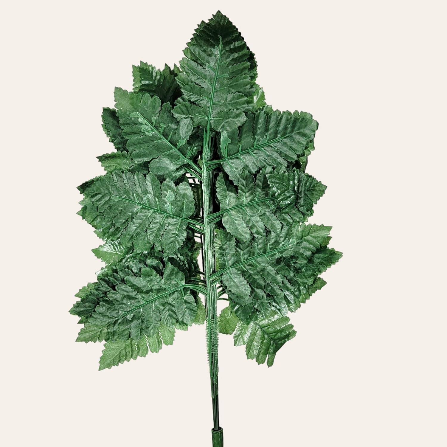 Bagged Set of 6 Silk Leather Fern Bundles - Each Bundle Contains 12 Individual Stems- Total of 72 Greenery Stems