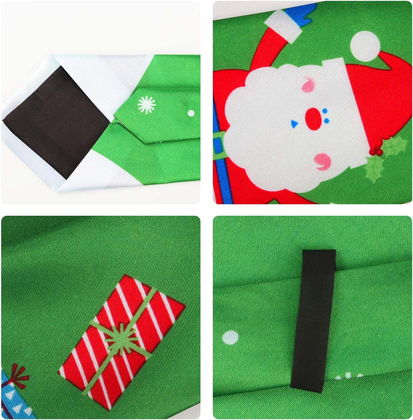 HOWAF 3 stuks kerststropdas voor heren, kerstboom, suikerstok, kerstmanpatroon, kerststropdas voor decoratie, kerstkostuum, accessoires, heren, cadeau