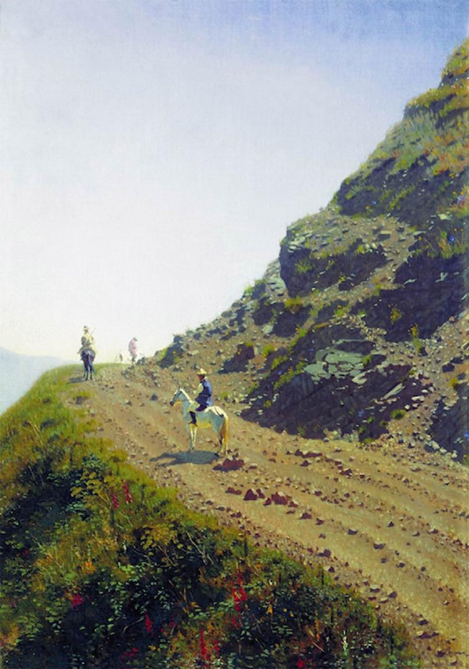 POSTERIIk Famous Modern Artwork Art Mural la strada di montagna Vasily Vereshcagin Oil Paintings Pictures for Home Decor 60x90cm