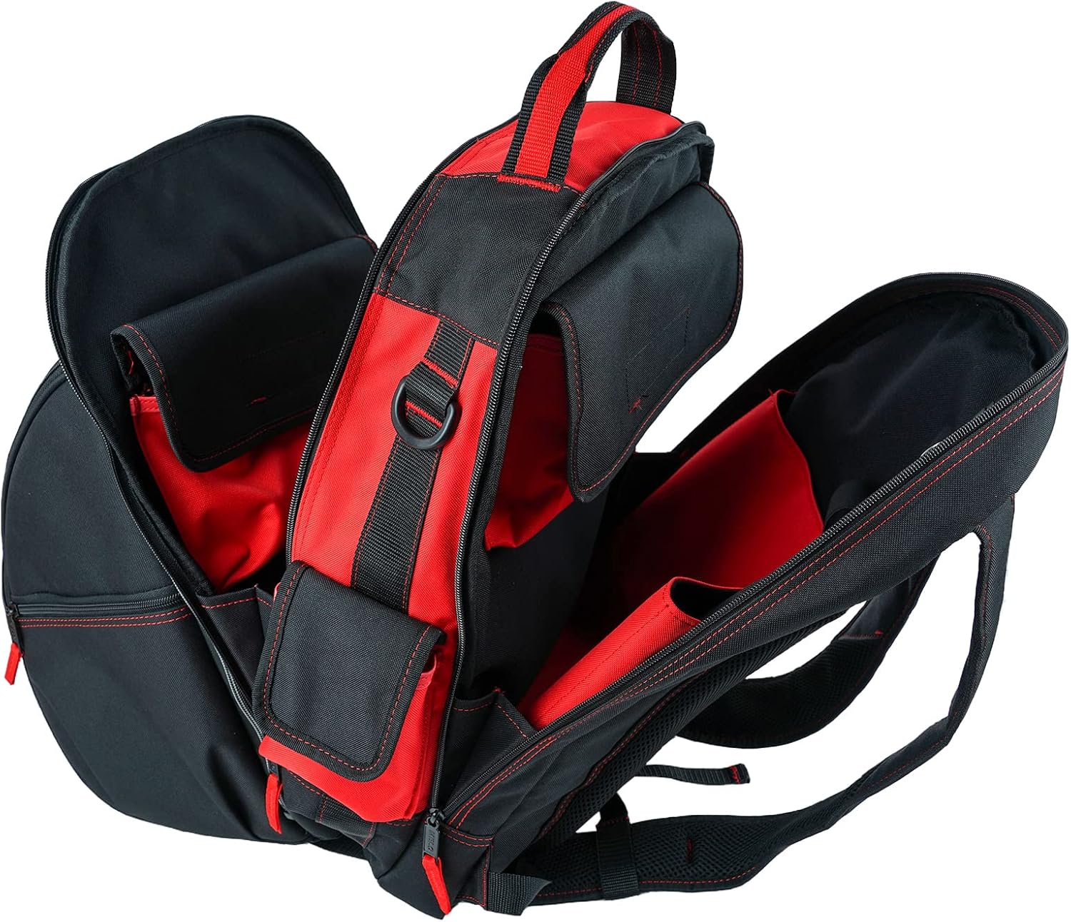 MELOTOUGH Welding Tool backpack Extreme Gear Pack with Large Capacity Helmet Holder Luggage Storage Bag(Red - Image 3