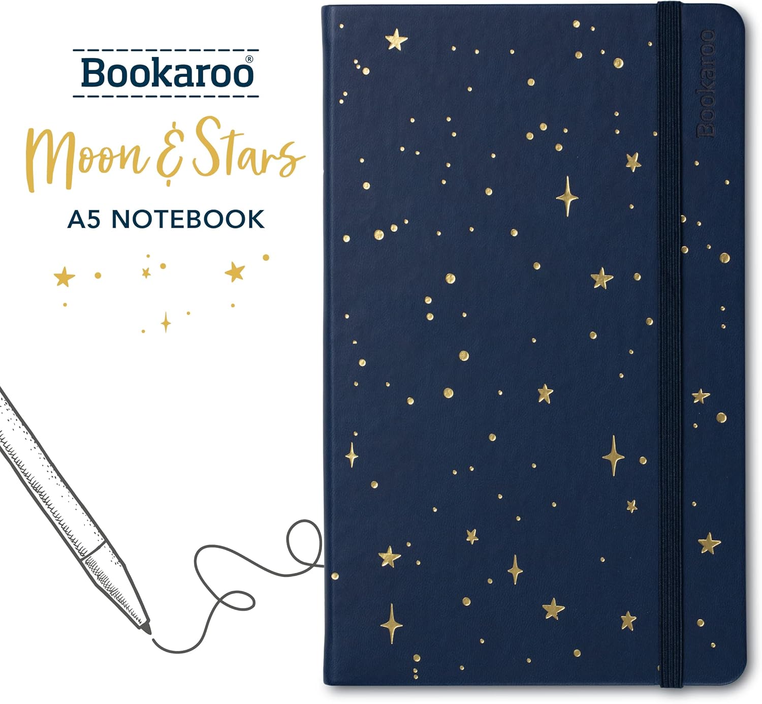 IF Moon & Stars - Bookaroo Notebook (A5) Journal