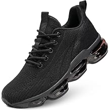 Kapsen Womens Air Running Shoes Lightweight Breathable Athletic Fashion Non Slip Tennis Sneakers Mesh Workout Casual Sports Black