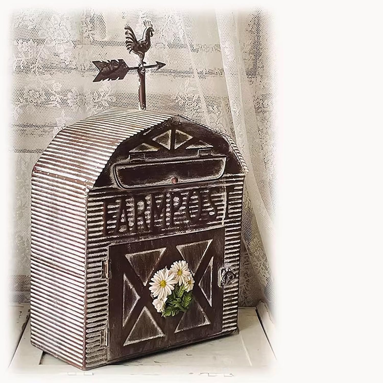Wall Mount Mailbox for House, Curbside Mailbox, Large Capacity Letter Box for House, Apartments and Bussiness After Hours Deposits