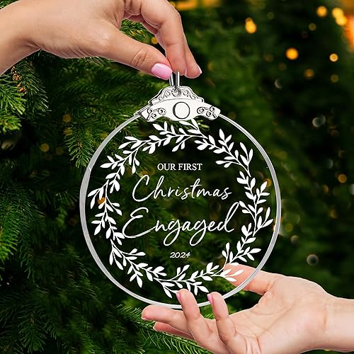 Miniatura 6 de Our First Christmas as Mr Mrs Married 2023 - Adorno de decoración de boda, adorno de 3 pulgadas, regalo de compromiso, recién casado, decoración de