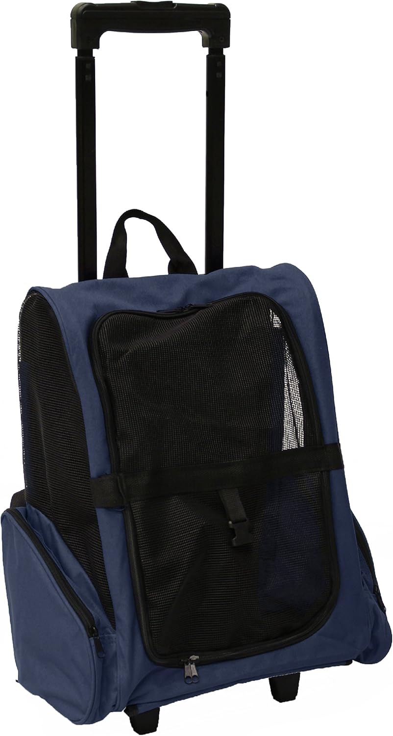 MOOL Pet Carrier Backpack with Integrated Trolley and Telescopic Handle