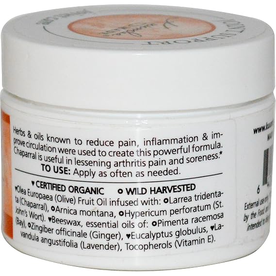 Kuumba Made Joint Support Herbal Salve, Comforting Botanical Balm with Arnica, Ginger & Essential Oils, 1 Oz