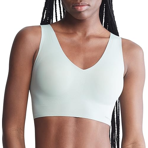 Calvin Klein Women's Invisibles Comfort Seamless Lightly Lined V Neck Bralette Bra
