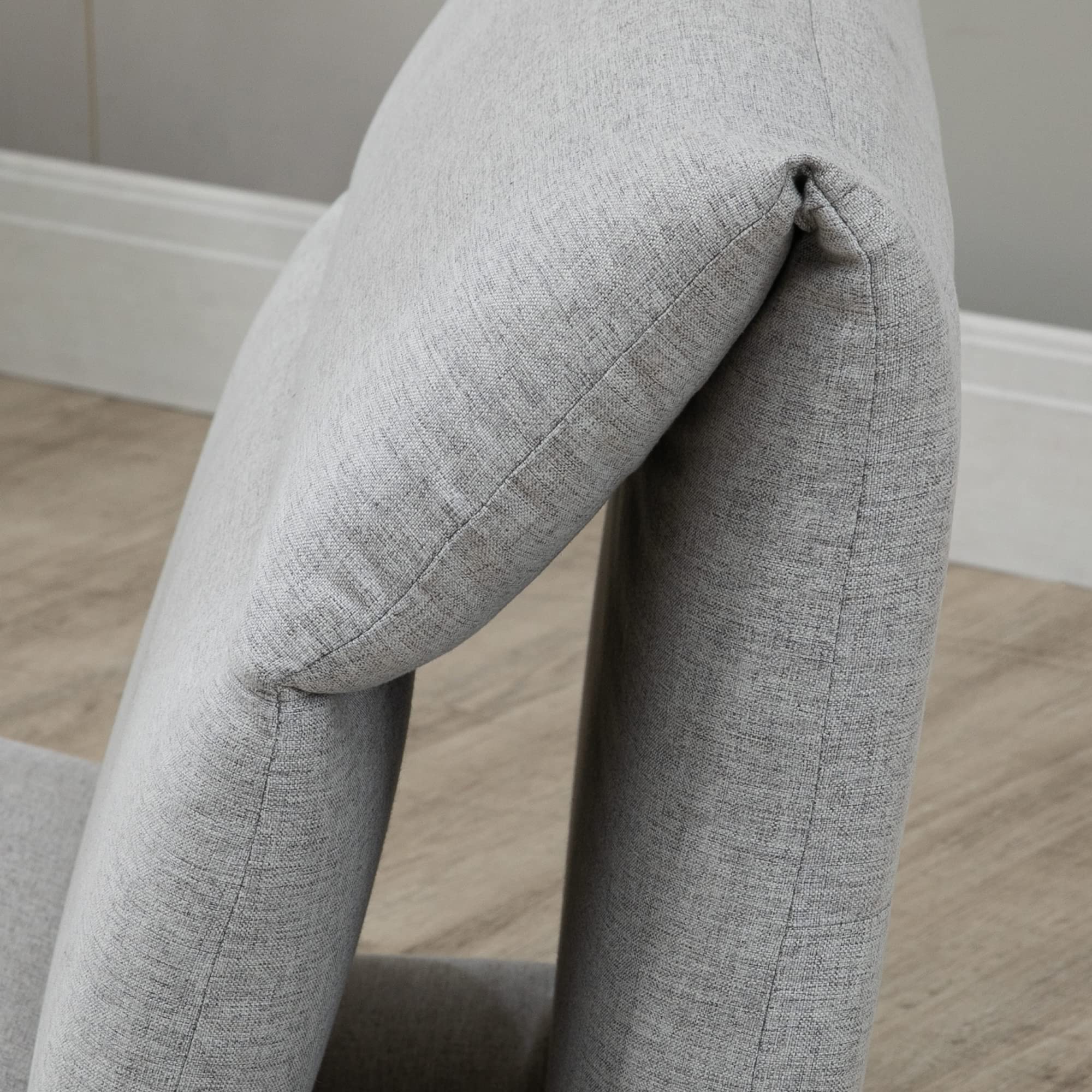 HOMCOM Fauteuil de Sol canapé Paresseux Fauteuil Convertible en lit Dossier inclinable sur 5 Positions Tissu Imitation Lin - 72 x 71 x 60 cm - Gris