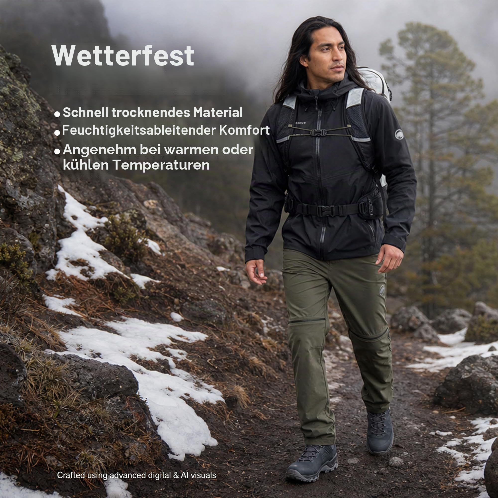 Mammut Outdoor-Hose mit Reißverschluss für Herren