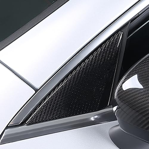 Miniatura 7 de Piezas exteriores del coche Decoración de alerón de pilar A de modificación exterior de fibra de carbono real para Mercedes-Benz CLAClase A