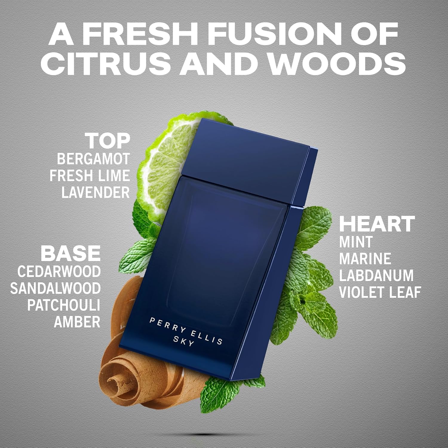 Perry Ellis Sky 4-Piece Men's Gift Set - 3.4 oz eau de toilette, 1.7 oz aftershave, 1.7 oz shower gel, .25 oz EDT mini travel spray - Image 2