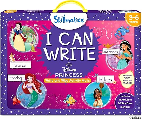 Miniatura 11 de Skillmatics Busca y encuentra el juego educativo de las princesas de Disney: actividades de aprendizaje preescolar reutilizables, juguetes de