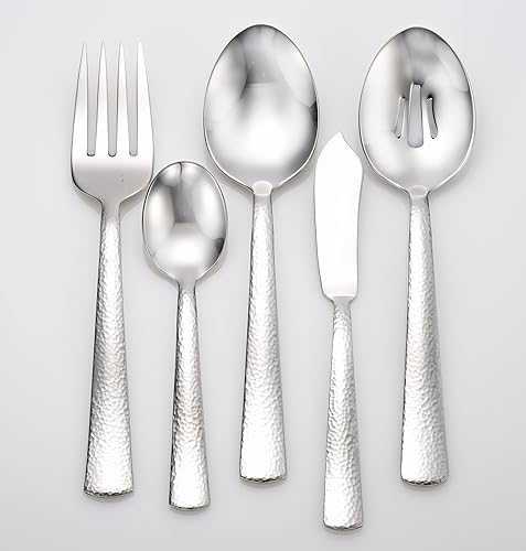 Miniatura 2 de Liberty Tabletop Pinehurst - Juego de cubiertos de 65 piezas 18/10 para 12, incluye piezas para servir fabricadas en Estados Unidos