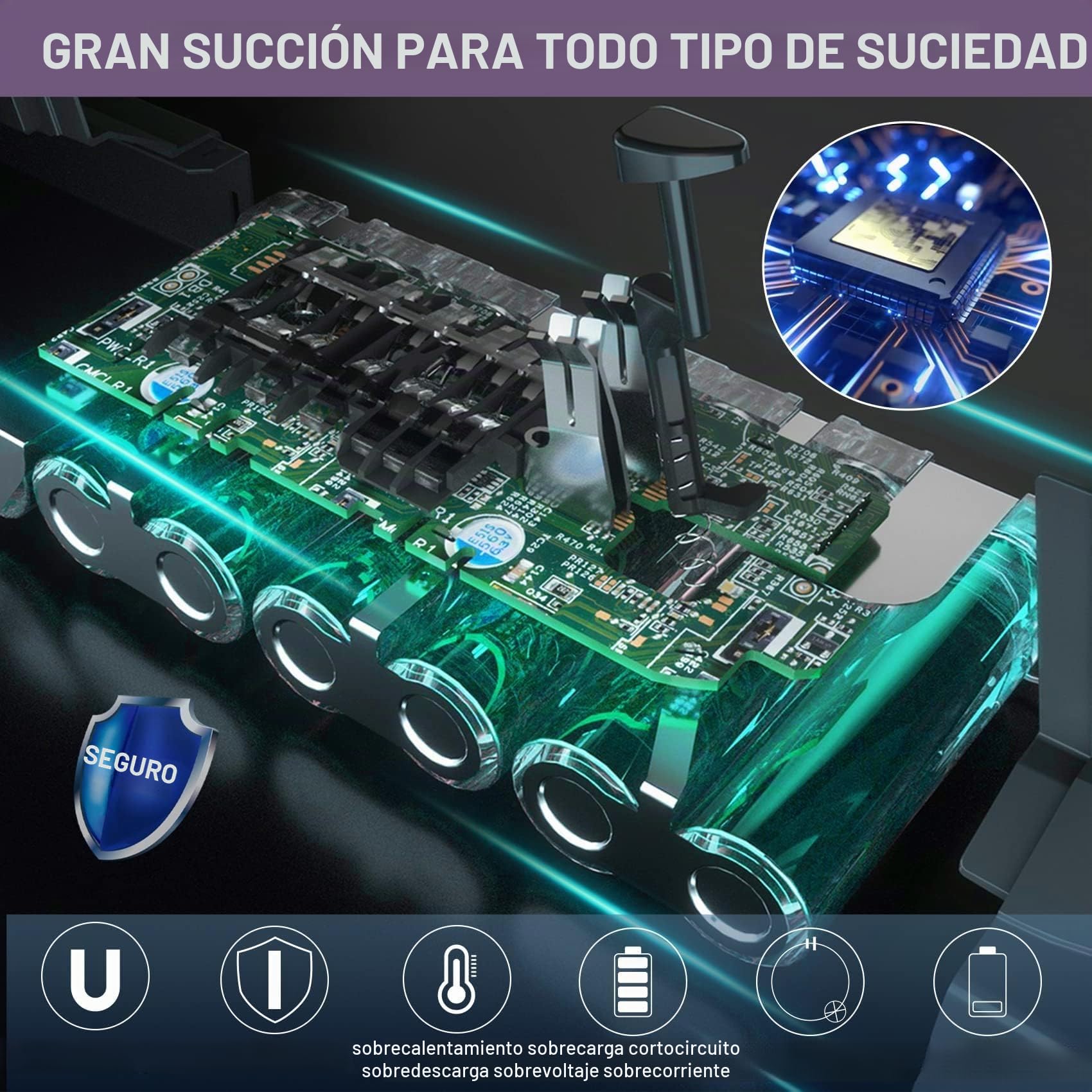 Batería para Dyson V10 SV12, LONGFIT 6500mAh Batería compatible con Dyson Cyclone V10 Animal V10 Absolute V10 Fluffy V10 Motorhead V10 Total Clean Aspirador