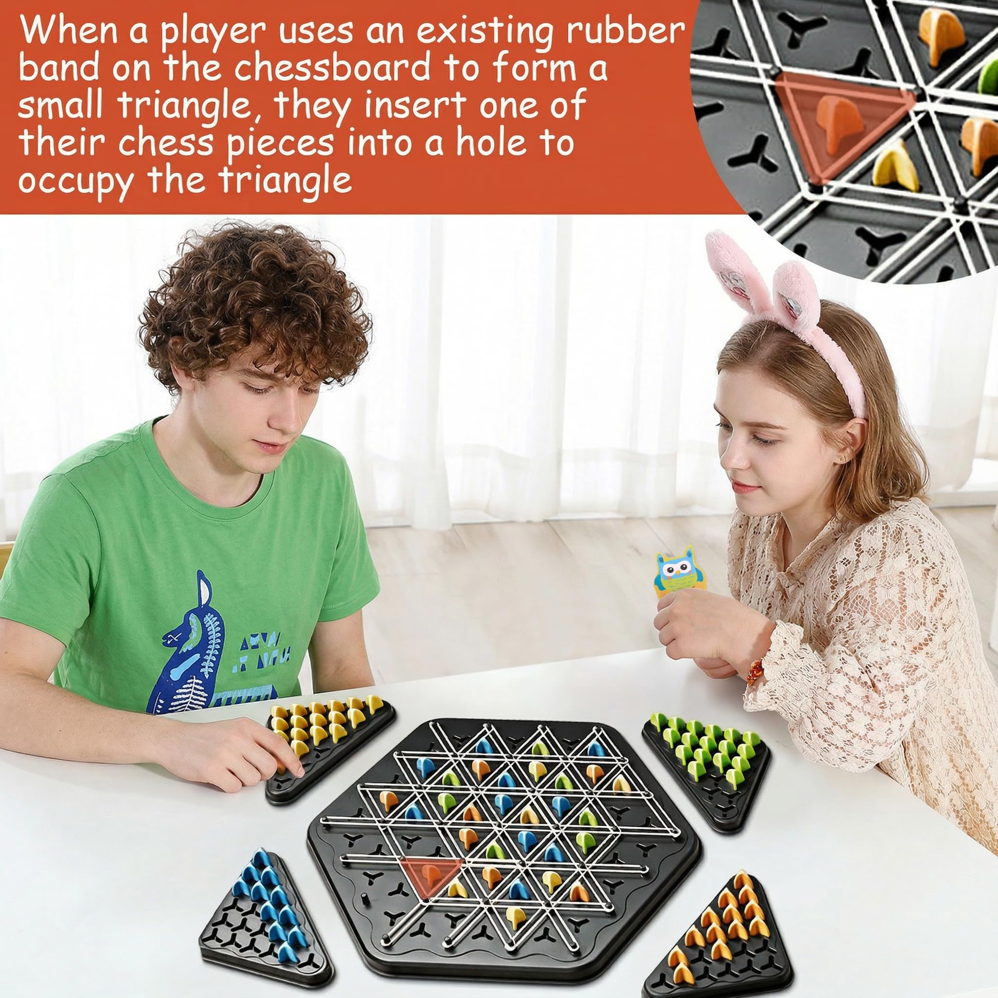 Chain Triangle Chess,Wavelength Board Game,Strategy Board Games for Adults,Enhanced Stability, Logic & Focus Development - Image 3