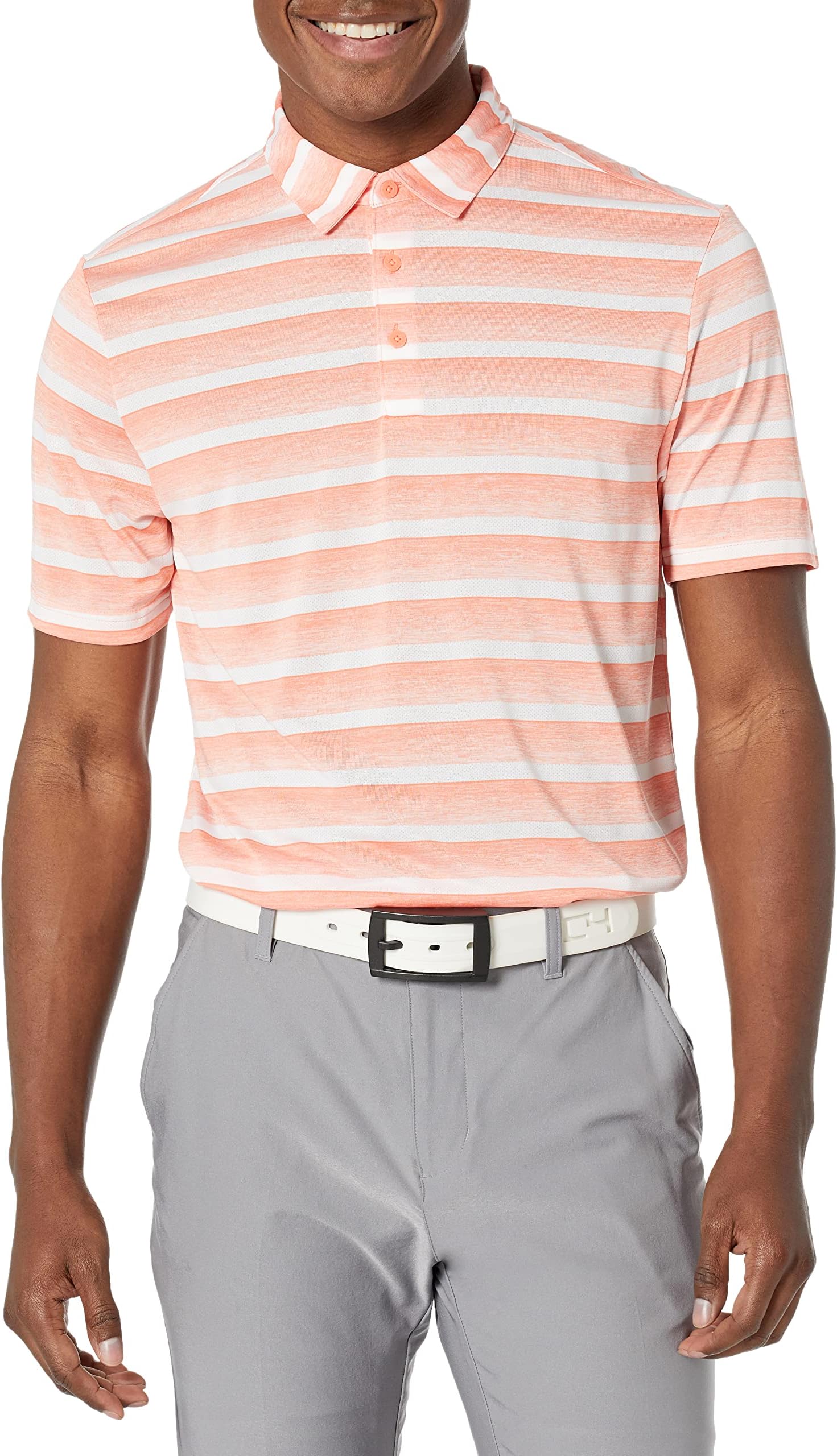 adidasMen's Two Color Stripe Polo Shirt