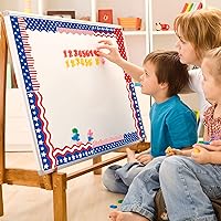 Vista 5 de Waline - Calcomanías autoadhesivas para tablón de anuncios, 4 de julio, 4 diseños, calcomanías autoadhesivas para el borde de la bandera