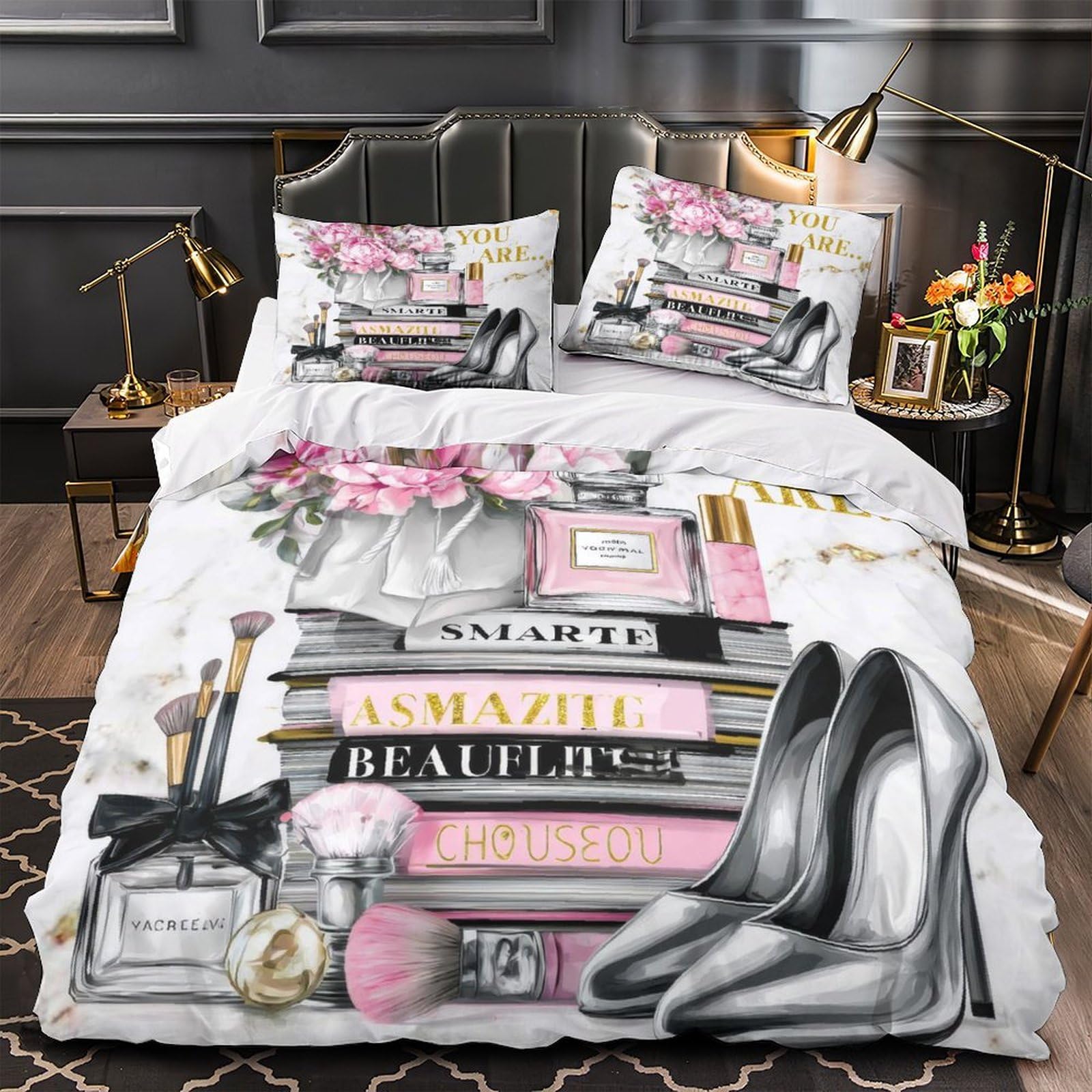 Housse de couette microfibre 135x200cm respirante hypoallergénique avec fermeture éclair