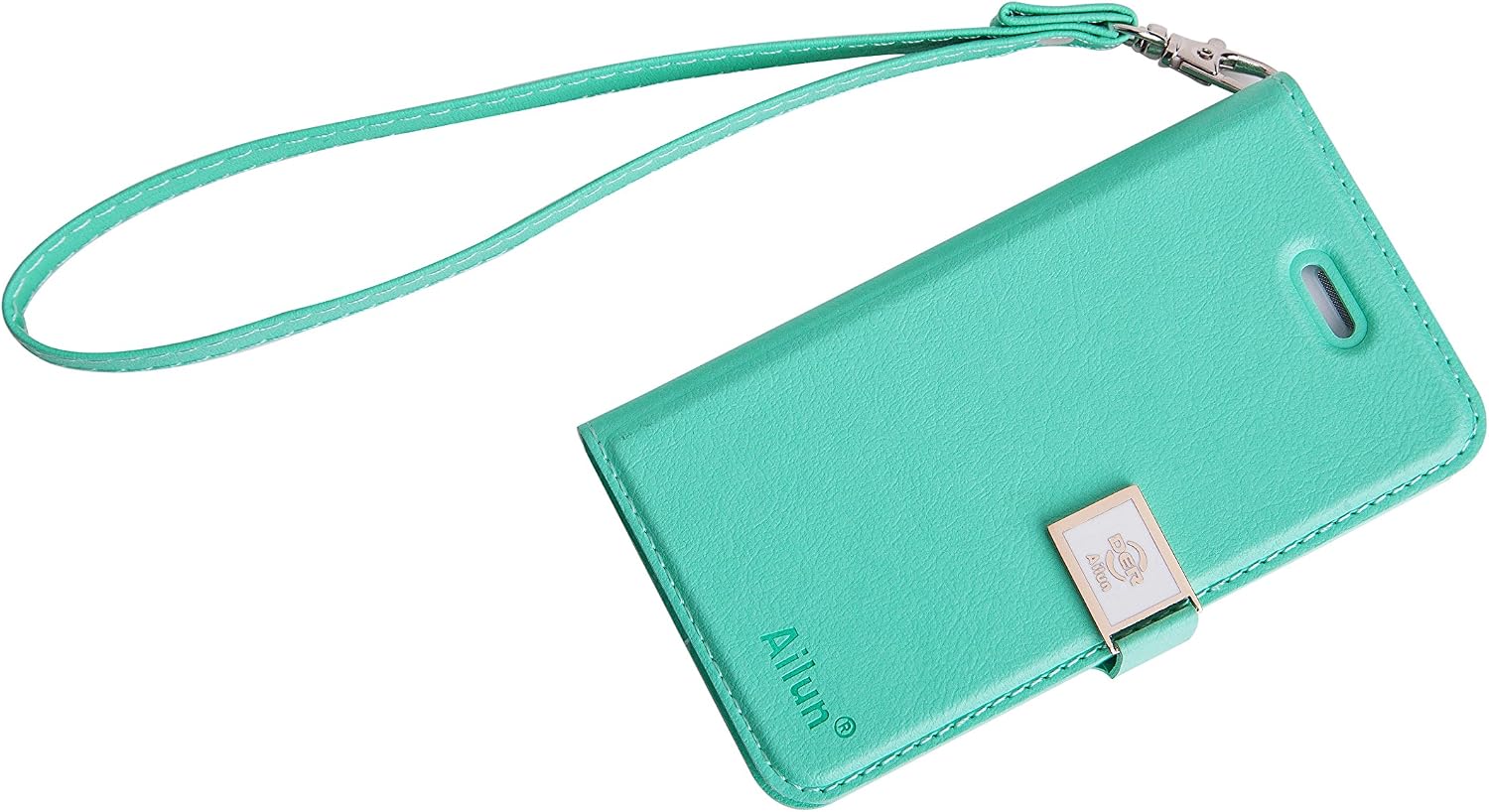 iPhone 4 Case,iPhone 4s case,by Ailun,Wallet Case,PU Leather Case,Credit Card Holder,Flip Cover Skin[Mint Green] with Screen Protector and Styli Pen