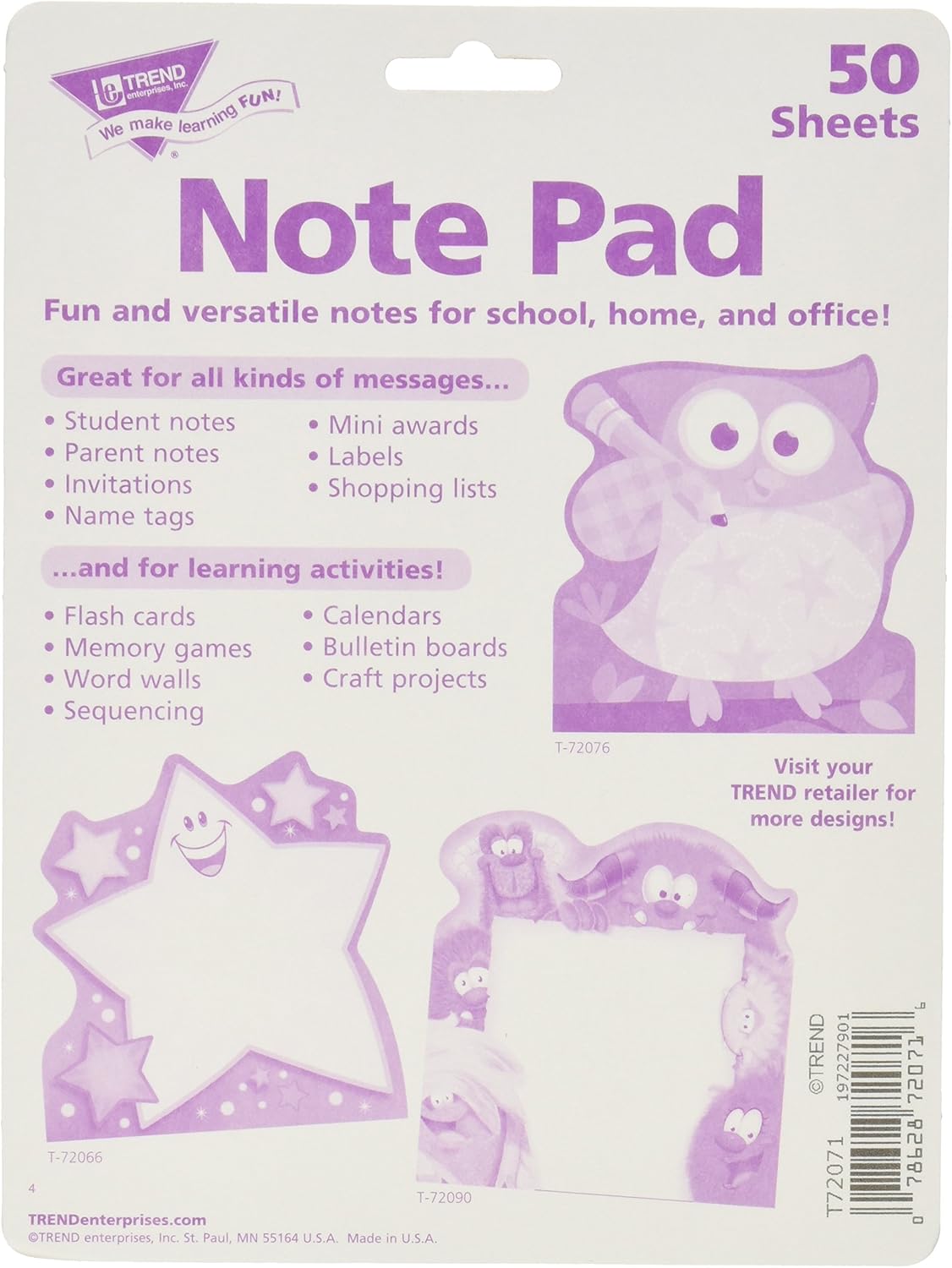 TREND enterprises, Inc. Bright Birthday Note Pad-Shaped, 50 sheets