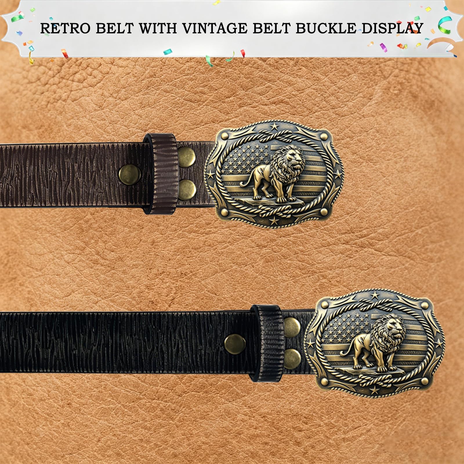 Cintura western per uomo e donna, in vera pelle, da cowboy, con fibbia classica, cintura casual per jeans