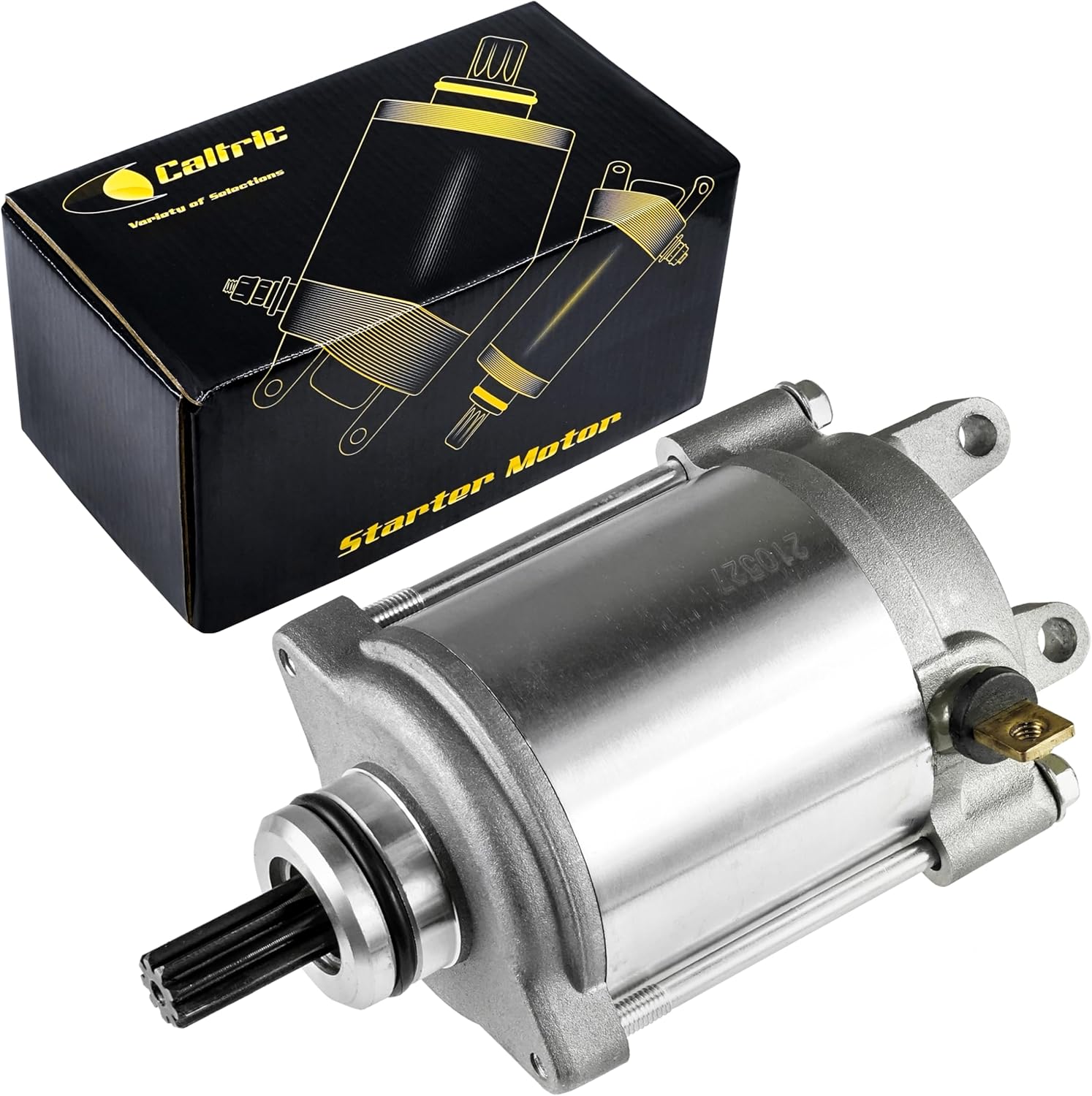Caltric Starter Compatible With Suzuki GSX-R1000 2001-2008 31100-40F00 410-52223 Starting Motor