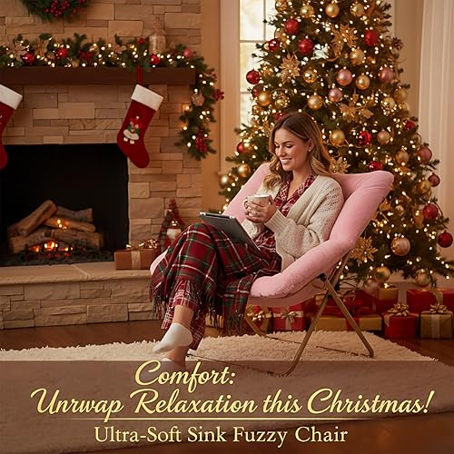 Miniatura 8 de Silla Plegable Cómoda, Silla Plegable de Gran Tamaño de Piel Sintética Suave, Silla de Descanso Flexible Perezosa para Niños Niñas Adolescentes