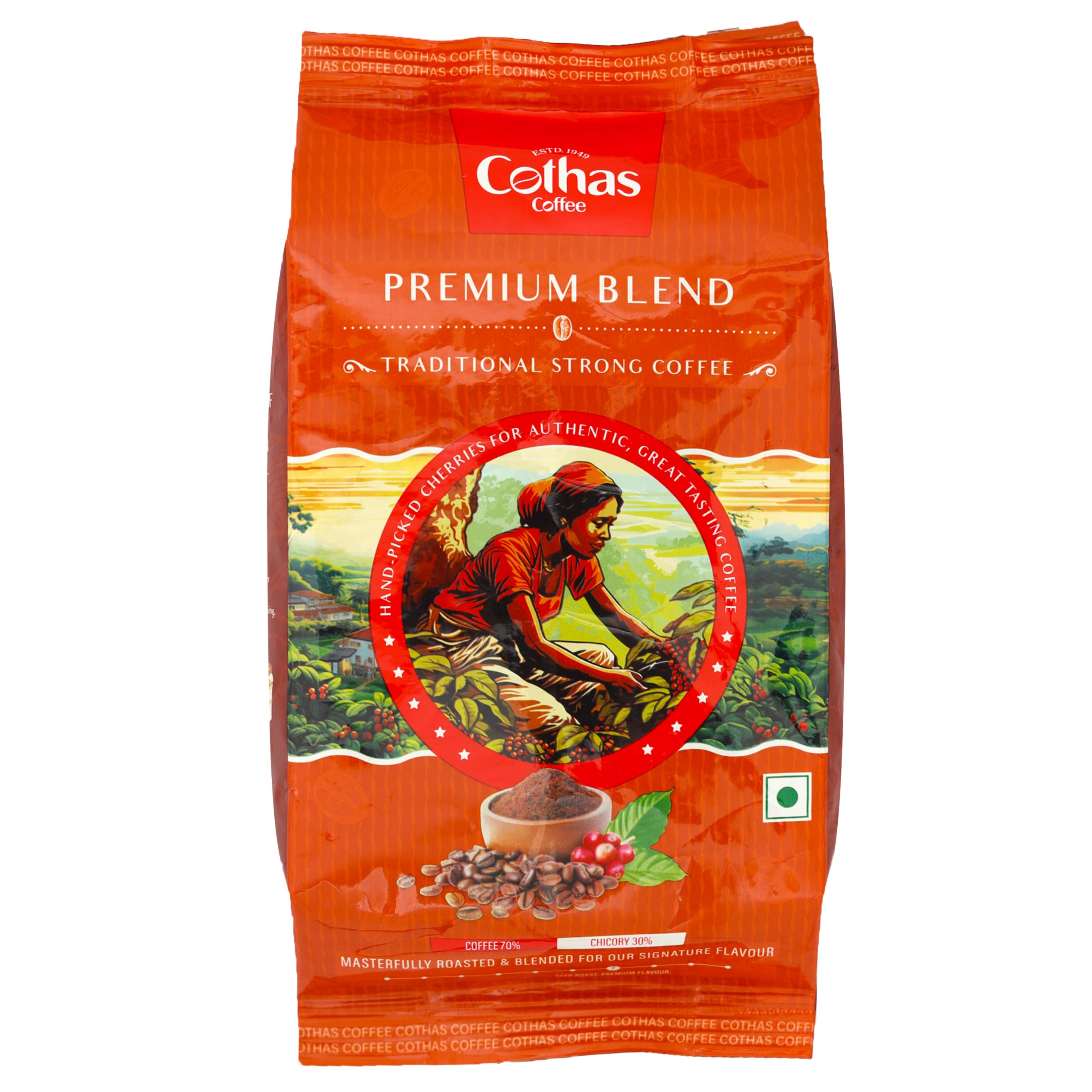 Cothas Coffee – Premium Blend South Indian Filter Coffee Powder | Blend of 70% Coffee & 30% Chicory |Traditional Strong Coffee | Handpicked Cherries | Rich Aroma & Bold Taste | 200 g Pack-image-49