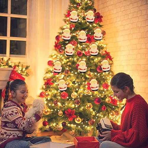 Miniatura 3 de Abeja Guirnalda de luces de Papá Noel de Navidad, 8.5 pies, decoración de Papá Noel, luces con 10 luces de Papá Noel, muñeco de nieve, luces LED