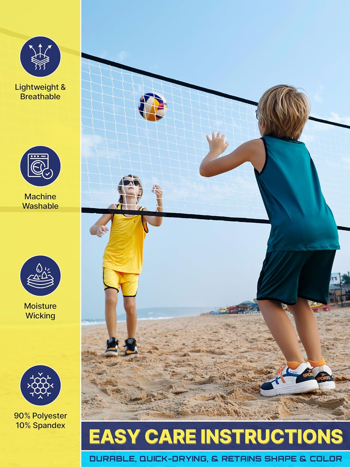 Boys Clothing Sets, Athletic Crew Neck Sleeveless T-Shirt and Boys' Short Sets Outfits w/Pockets 4 Pcs - Size 3-16 - Image 5