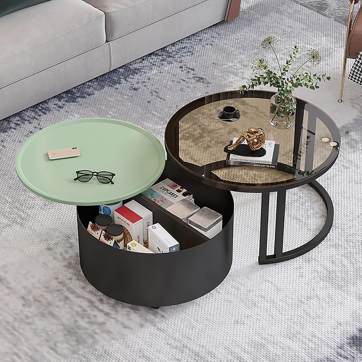 Coffee Table,Round Coffee Table For Living Room, Coffee Table With