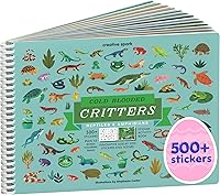 Vista 10 de CUPKIN Libro de calcomanías del espacio exterior para niños de 2 a 4 años, más de 500 calcomanías para niños, 12 páginas para colorear, 12 escenas