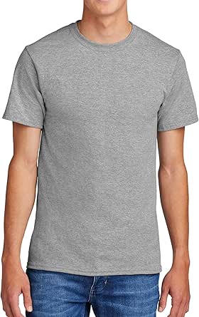 Amazon.com: Jnriver Mens Crew Neck Short Sleeve Cotton Tall Tshirts ...