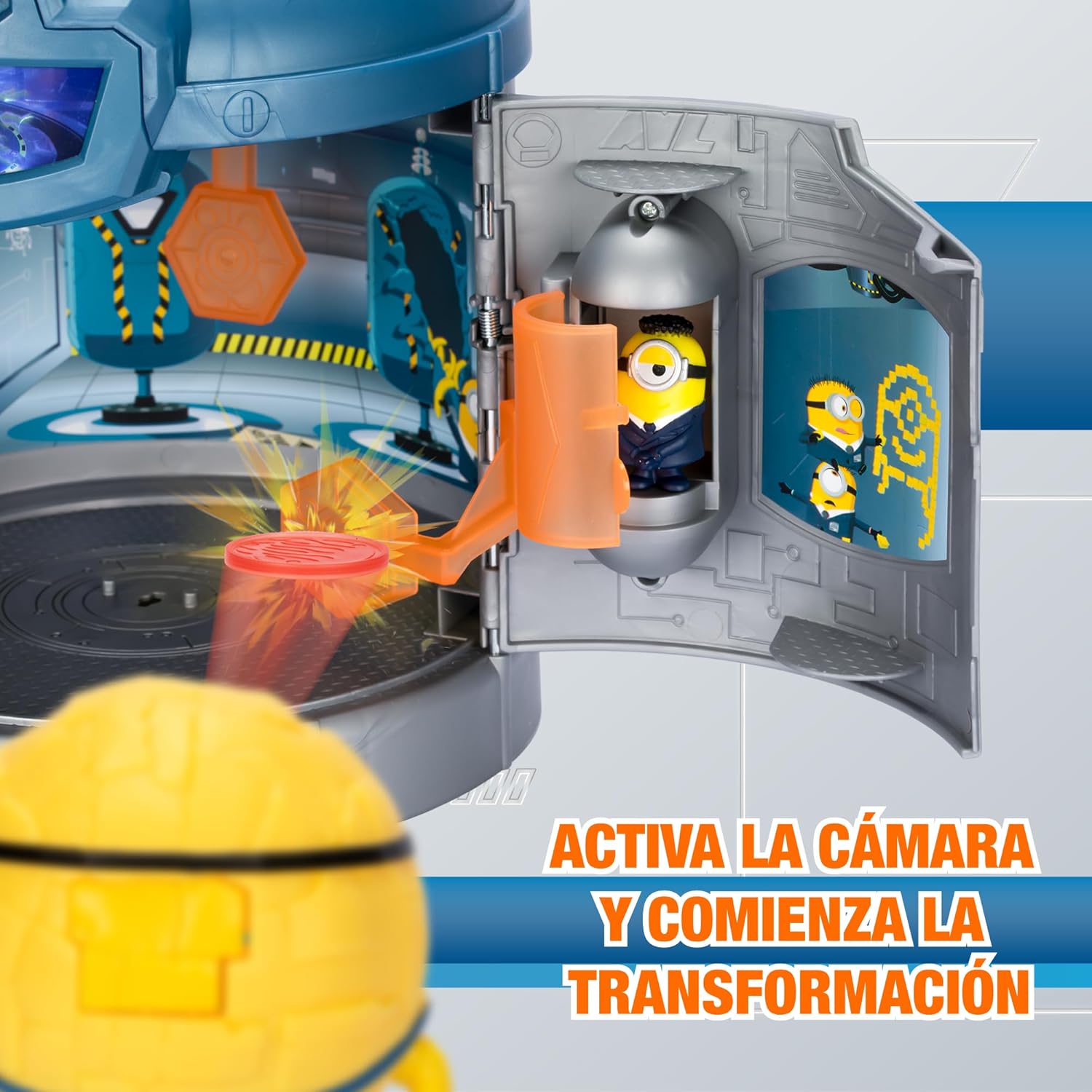DEPICABLE ME Minion Transformation Chamber, Reproduces The Movie Moment of My Favorite Villain, Transformation Camera, Introduces the Mini and Transforms Into Giant, Famous (MN405000)