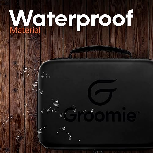 Miniatura 6 de GROOMIE BaldiePro On The Go Kit de viaje, afeitadora eléctrica de cabeza para hombres calvos y estuche de viaje negro, maquinilla de afeitar de