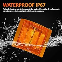 Vista 3 de Bestview - Conjunto de luz de giro frontal, luz de esquina, reflector de marca lateral superior e inferior, carcasa cromada, lente ámbar compatible