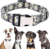 Vista 36 de Lindo collar para perros XS, pequeños, medianos y grandes, collar de nailon suave para mascotas, estampado 3D, con patrones multicolores, collares