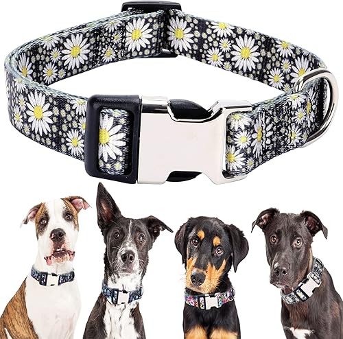 Miniatura 3 de Lindo collar para perros XS, pequeños, medianos y grandes, collar de nailon suave para mascotas, estampado 3D multicolor, collares ajustables para