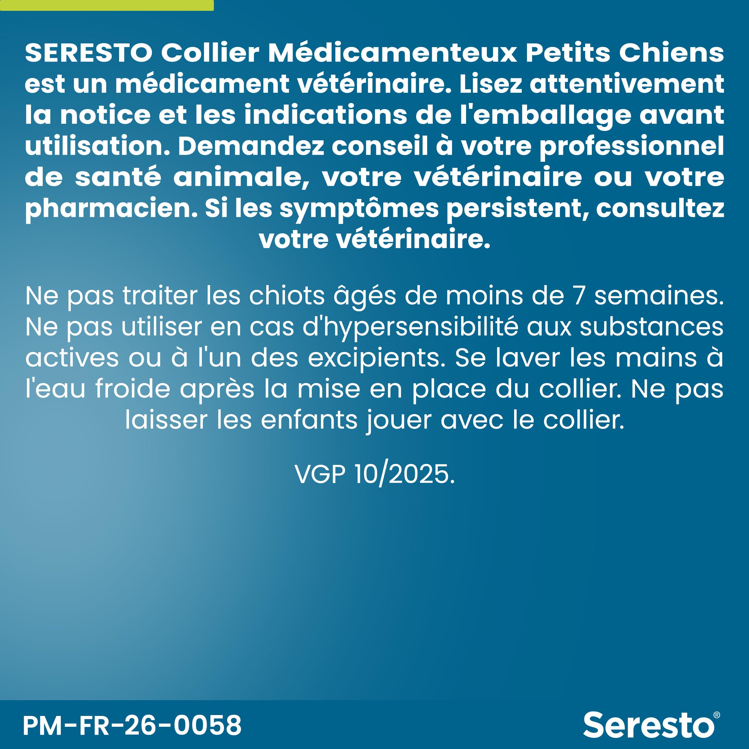 Seresto Collier Petits Chiens – 2 Colliers anti puces et anti tiques longue durée pour petits chiens de moins de 8kg – Protection leishmaniose, tiques, puces continue pendant 7 à 8 mois – Gris