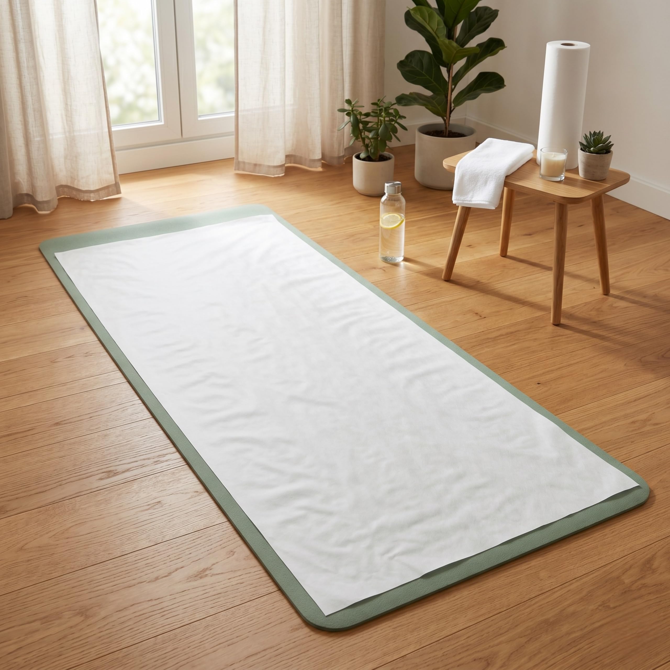 Einweg Bettlaken auf Rolle Vliesstoff Massageliege Bezug 80x180cm 50 Abrissen 90 m Weiß 25 g/m² SMS Perforiert Abreißbar für Kosmetikliege Spa Friseur Salon