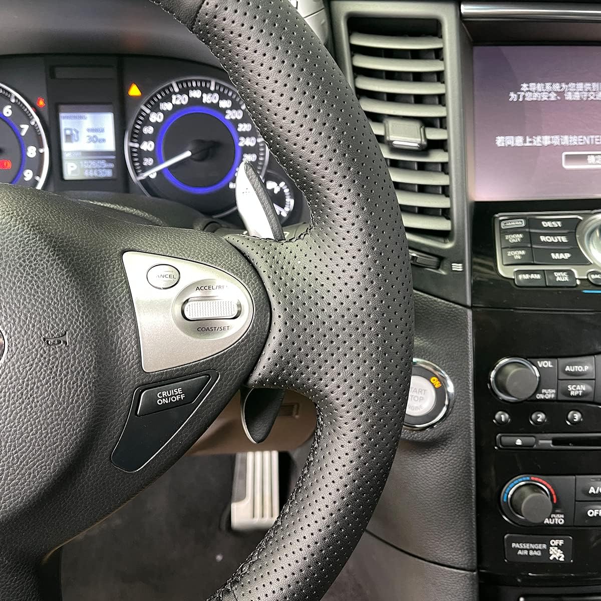 MEWANT Steering Wheel Covers Wrap for Infiniti FX FX35 FX37 FX50 QX70 for Nissan Juke Maxima Sentra