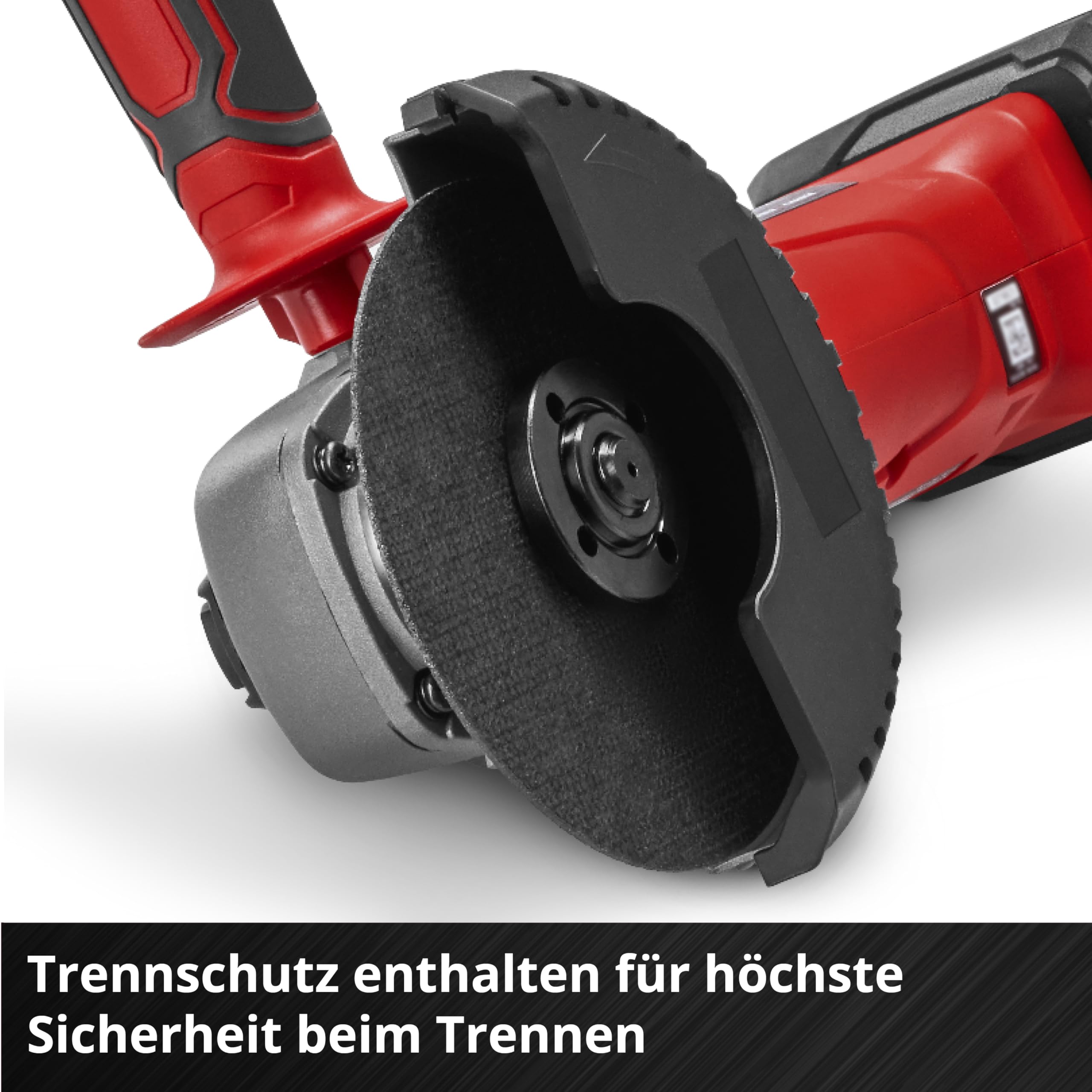 Einhell Akku-Winkelschleifer TC-AG 18/115 Li (1x4,0Ah) (18 V, 115 mm Scheiben-Ø, 28 mm Schnitttiefe, Softstart, Zusatzhandgriff, inkl. 1x 4,0 Ah Akku & Ladegerät)