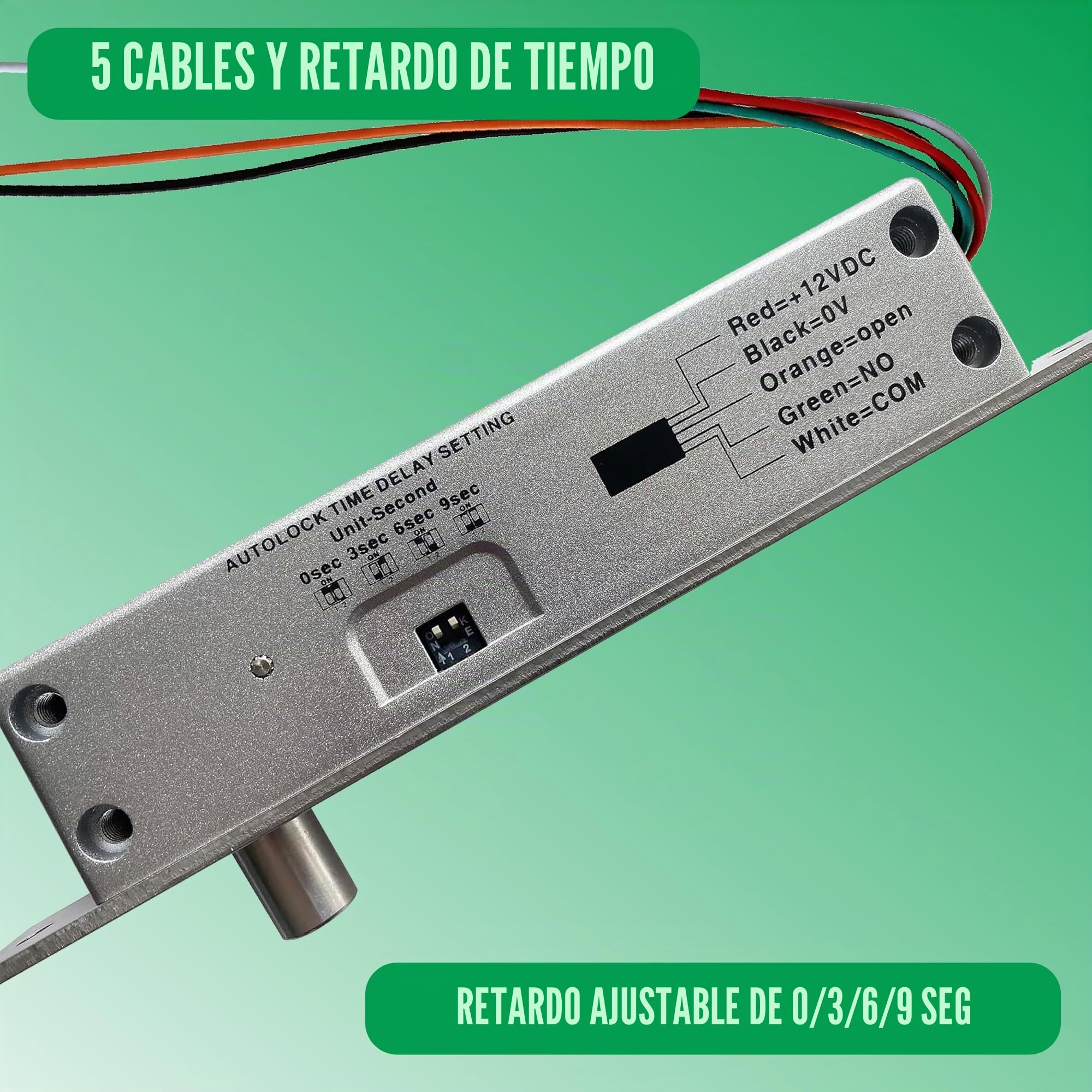 UHPPOTE Cerradura de Pestillo Eléctrico Modo Fail Secure 12V CC